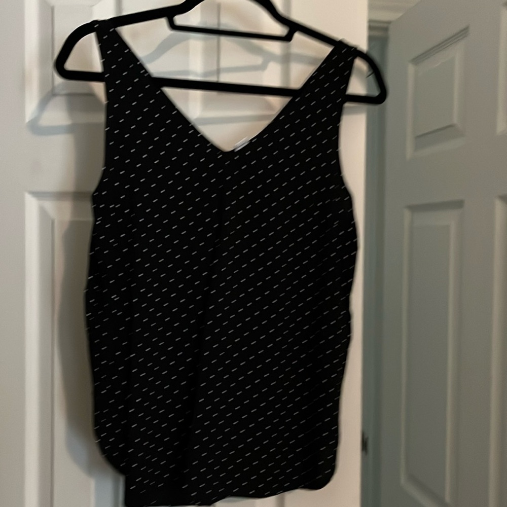 Old Navy Black and White Polka Dot Blouse